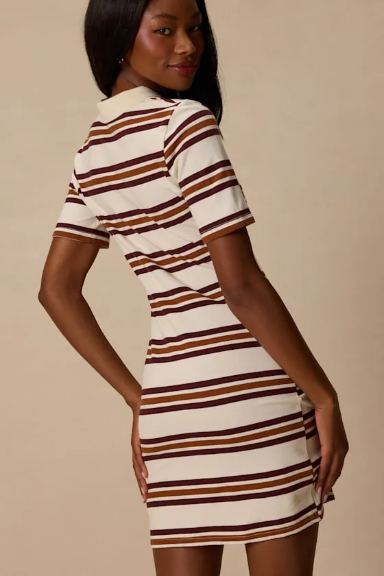 Finette Cream Striped Collared Mini Dress sold by Lulus product image thumbnail 3