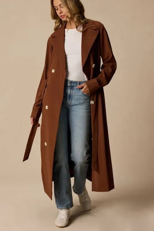 Breanna Brown Trench Coat made by Lulus