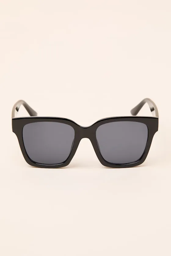 Tribeca Black Oversized Square Sunglasses sold by Lulus product image thumbnail 2