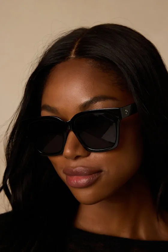 Tribeca Black Oversized Square Sunglasses sold by Lulus product image thumbnail 3