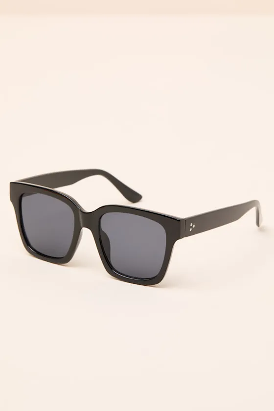 Tribeca Black Oversized Square Sunglasses sold by Lulus product image thumbnail 4