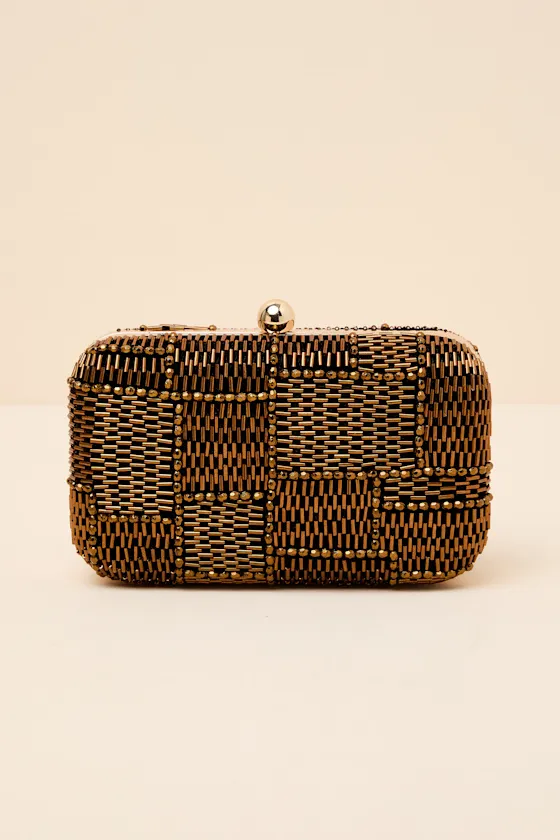 Cameli Brown Beaded Crossbody Clutch sold by Lulus product image thumbnail 2