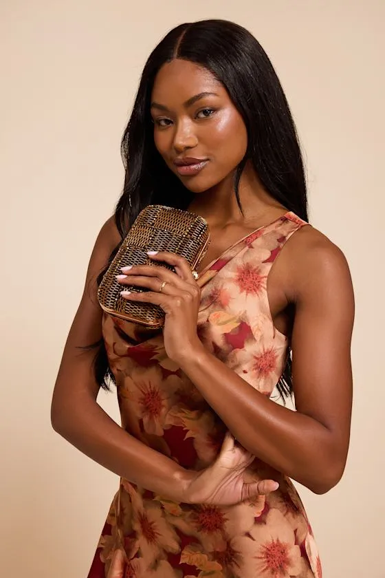 Cameli Brown Beaded Crossbody Clutch sold by Lulus product image thumbnail 3