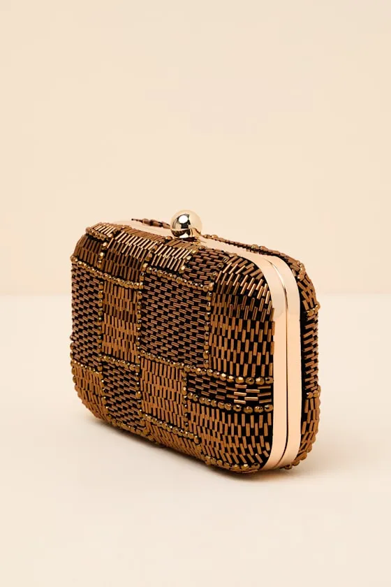 Cameli Brown Beaded Crossbody Clutch sold by Lulus product image thumbnail 4