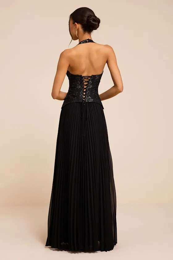 Dame Black Lace Bustier Maxi Dress sold by Lulus product image thumbnail 3