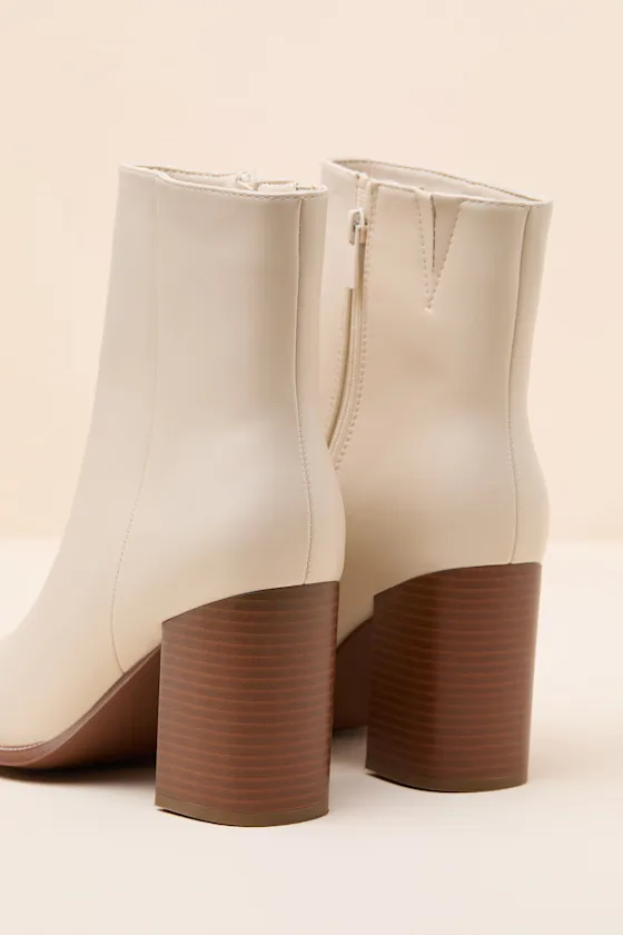 Paisley Ivory Ankle Booties sold by Lulus product image thumbnail 4