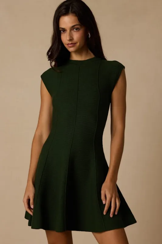 Kary Forest Green Cap Sleeve Sweater Mini Dress made by Lulus