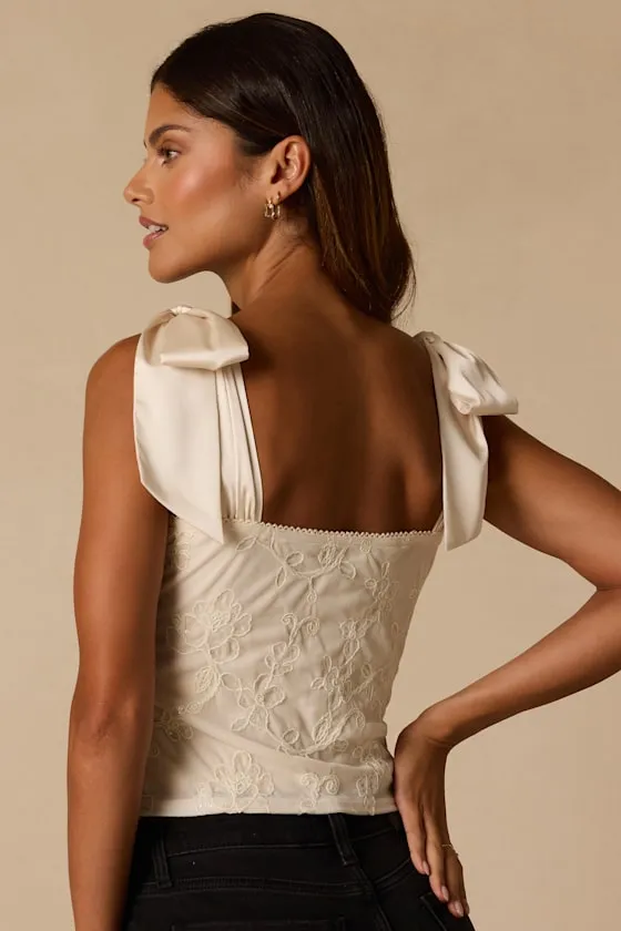 Robbie Ivory Sequin Tie-Strap Tank Top sold by Lulus product image thumbnail 3