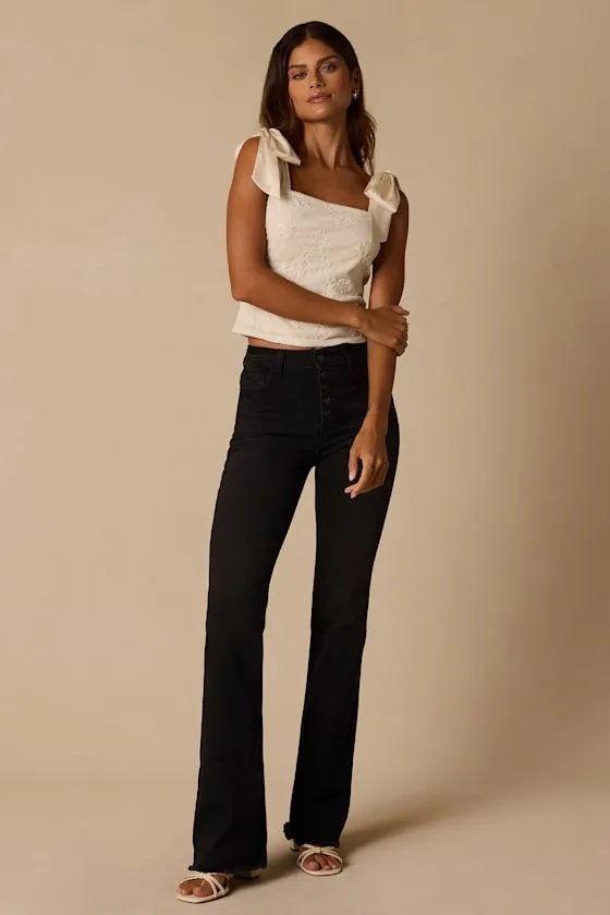 Robbie Ivory Sequin Tie-Strap Tank Top sold by Lulus product image thumbnail 4