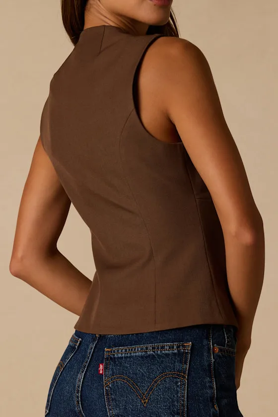 Delgado Brown Sleeveless Top sold by Lulus product image thumbnail 2