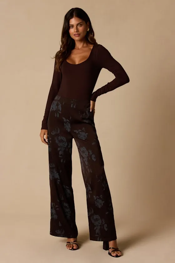 Easily Loved Brown Long Sleeve Bodysuit sold by Lulus product image thumbnail 3