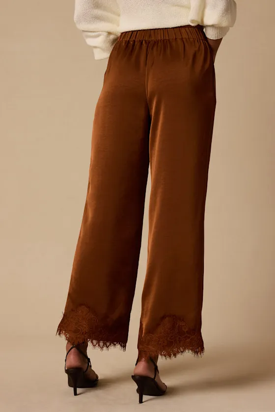 Owen Brown Satin Lace Pants sold by Lulus product image thumbnail 3