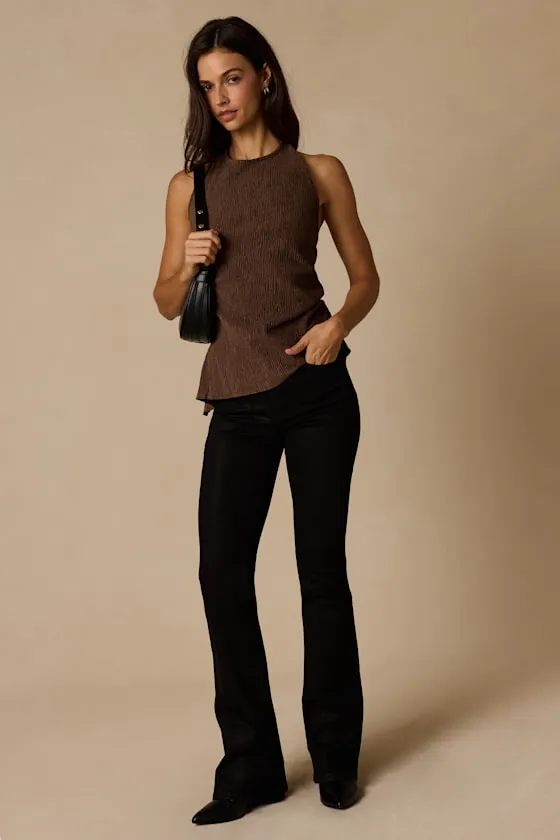 Julian Brown Sleeveless Halter Top sold by Lulus product image thumbnail 3