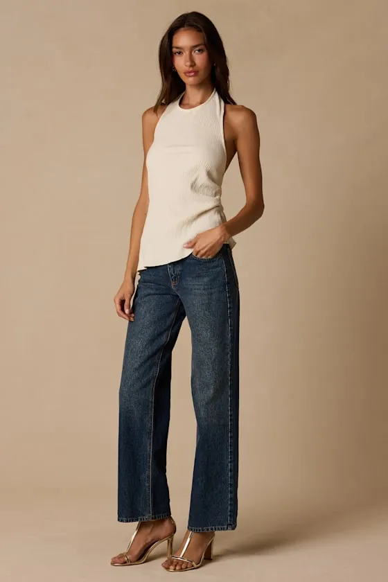 Julian Ivory Sleeveless Halter Top sold by Lulus product image thumbnail 4