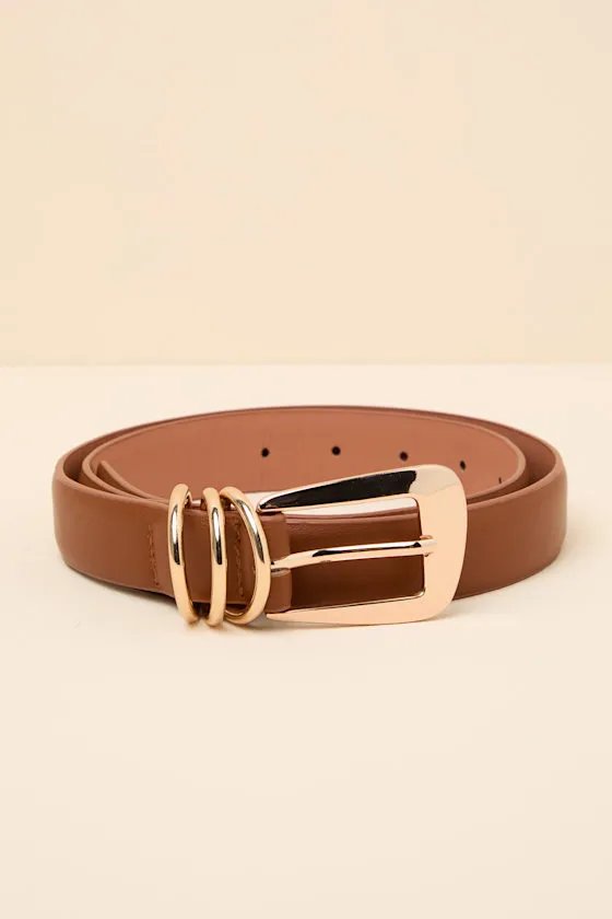 Rou Brown and Gold Statement Belt sold by Lulus product image thumbnail 2