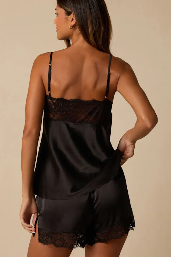 More Amour Black Satin Cami Top sold by Lulus product image thumbnail 3