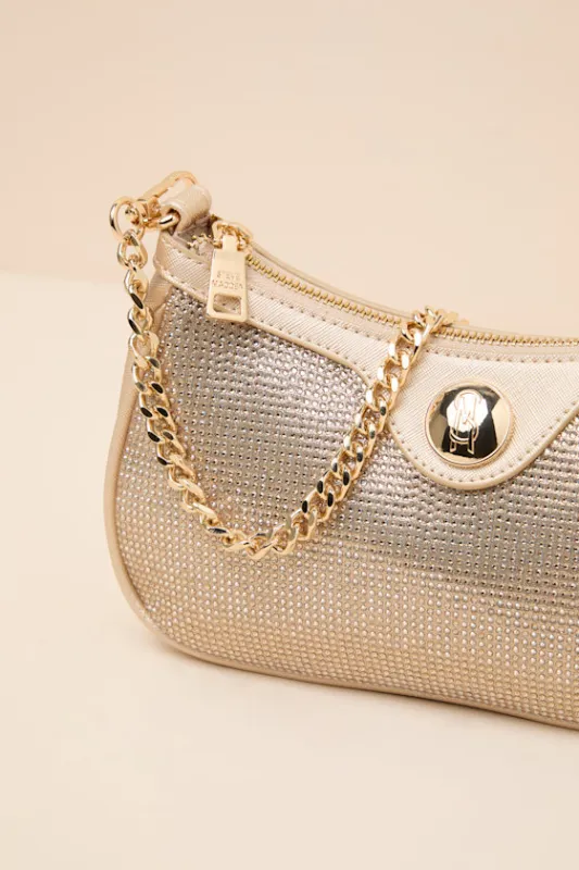 Vickie Champagne Shoulder Bag made by Steve Madden