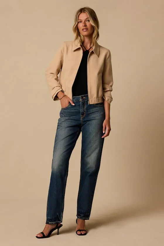 Morning Latte Tan Bomber Jacket sold by Lulus product image thumbnail 3