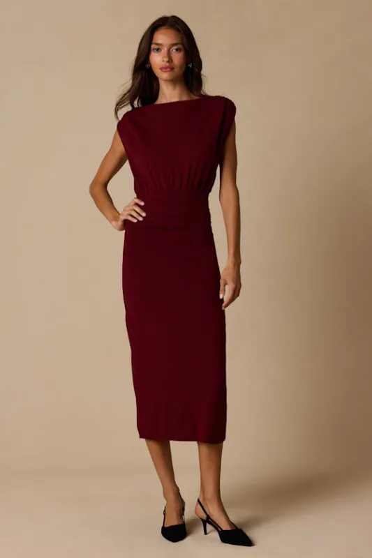 Brennan Burgundy Knit Midi Sweater Dress made by Lulus
