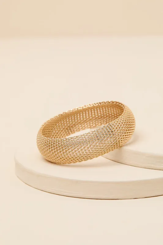 Franco Gold Bangle Bracelet made by Lulus