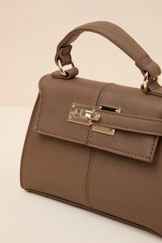 Wallace Brown Top Handle Handbag sold by Lulus product image thumbnail 4