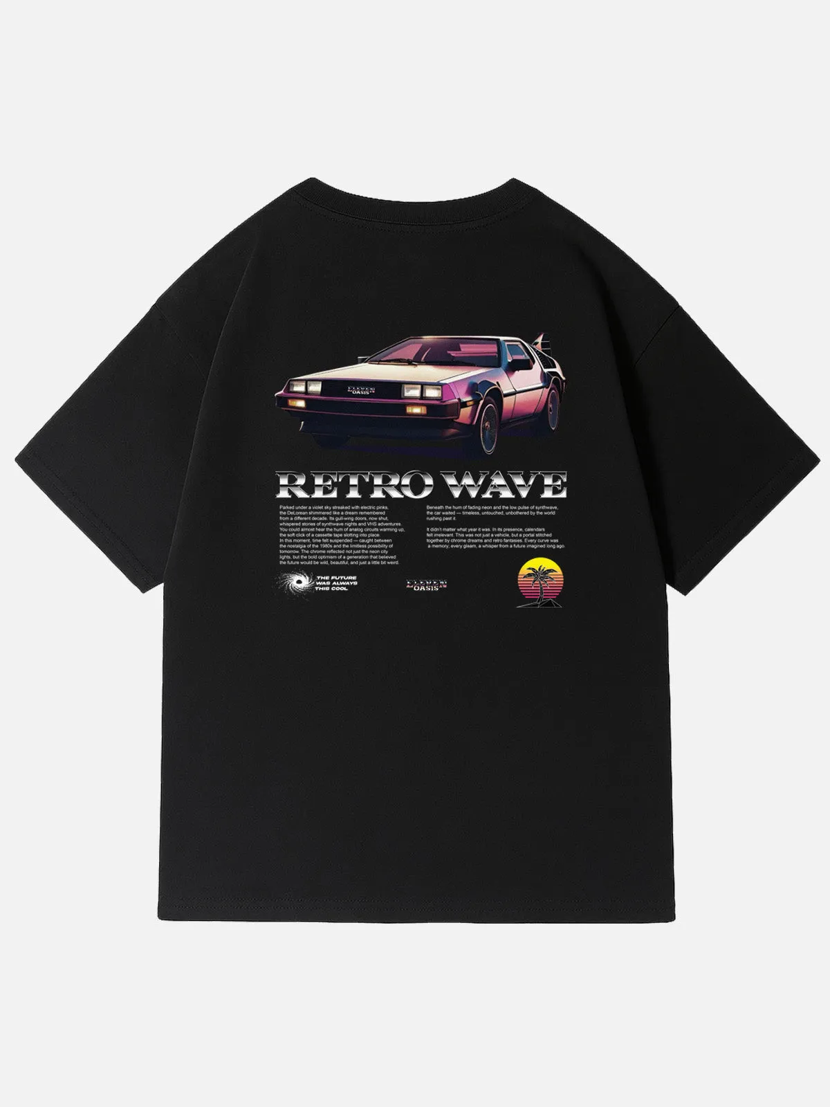 Eleven Oasis Retrowave Supercar Cotton T-Shirt sold by Eleven Oasis product image thumbnail 4