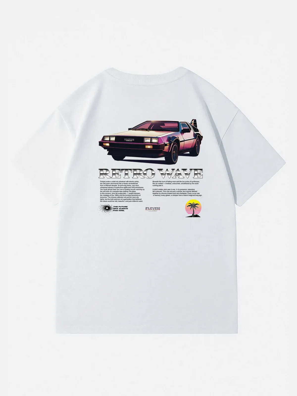 Eleven Oasis Retrowave Supercar Cotton T-Shirt sold by Eleven Oasis product image thumbnail 5