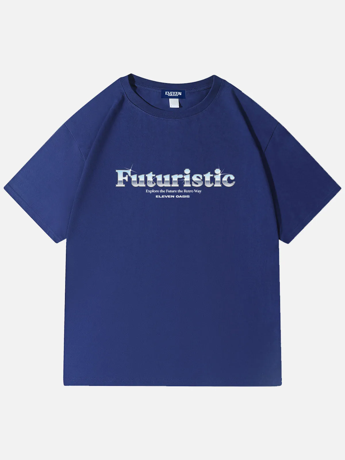 Eleven Oasis Futuristic Typography Cotton T-Shirt sold by Eleven Oasis product image thumbnail 3