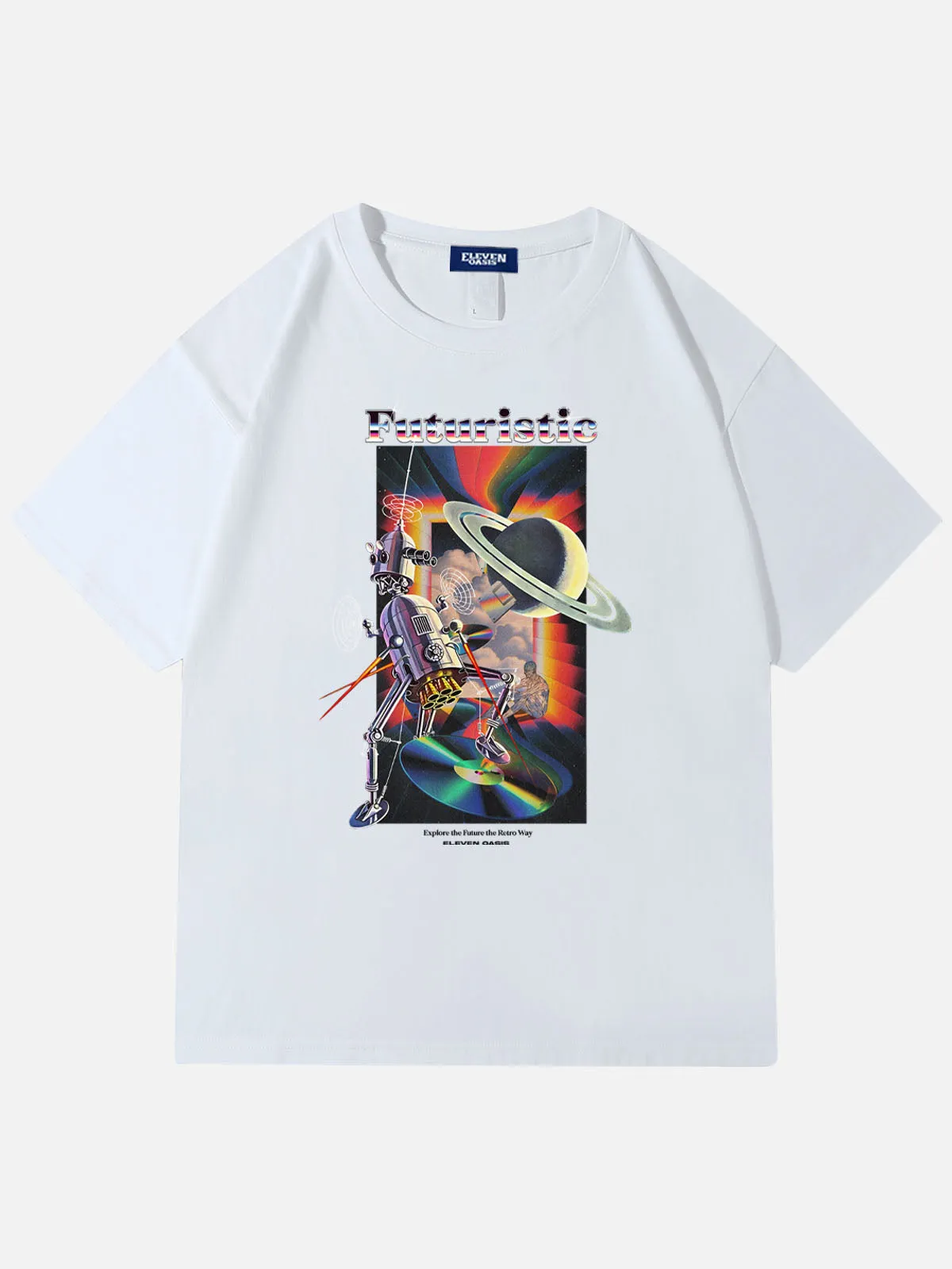 Eleven Oasis Futuristic Mecha Warrior Cotton T-Shirt sold by Eleven Oasis product image thumbnail 2