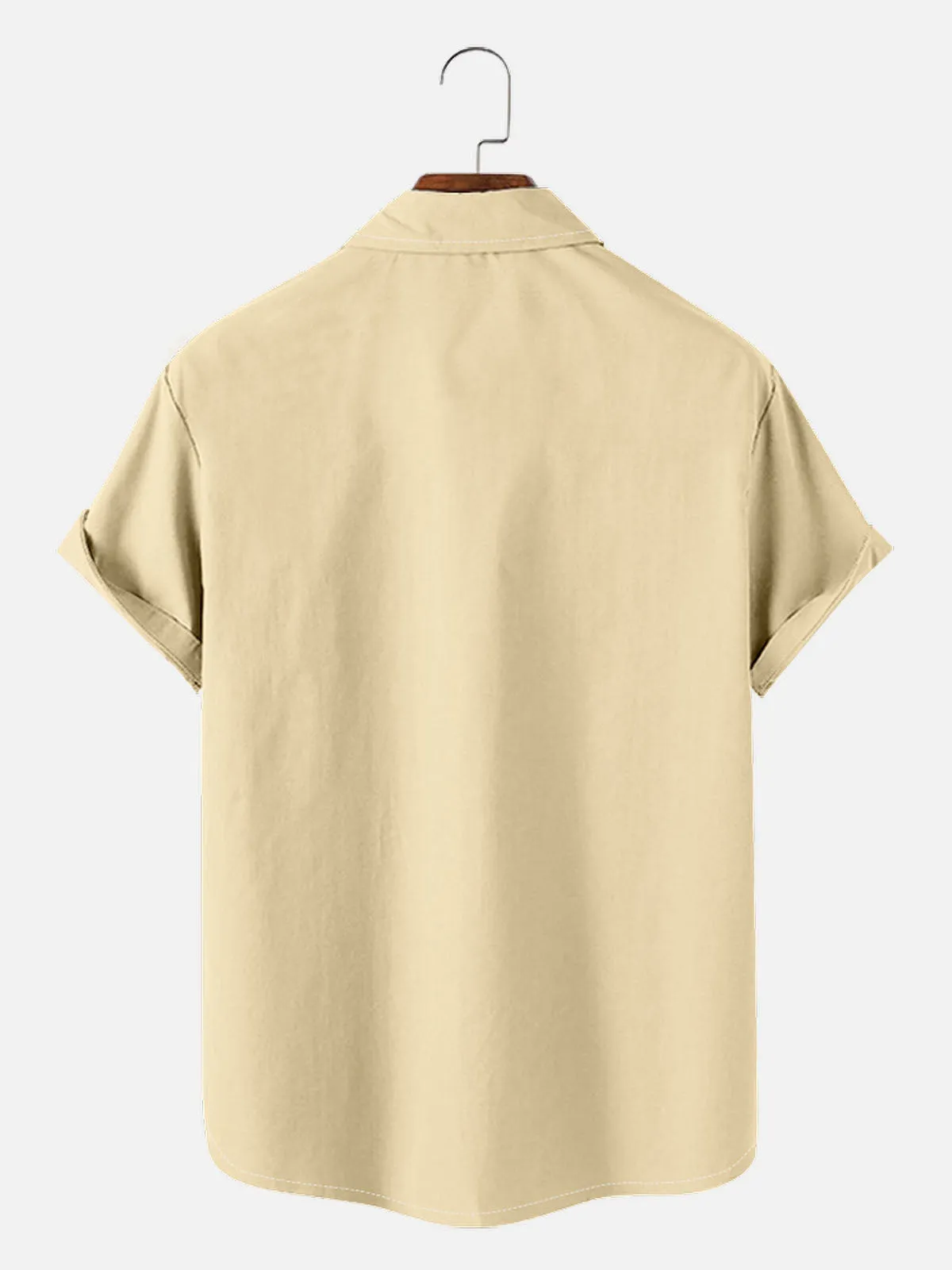 Tall Men's Mid-Century Modern Half-Moon Bowling Short Sleeve Shirt sold by Eleven Oasis product image thumbnail 3