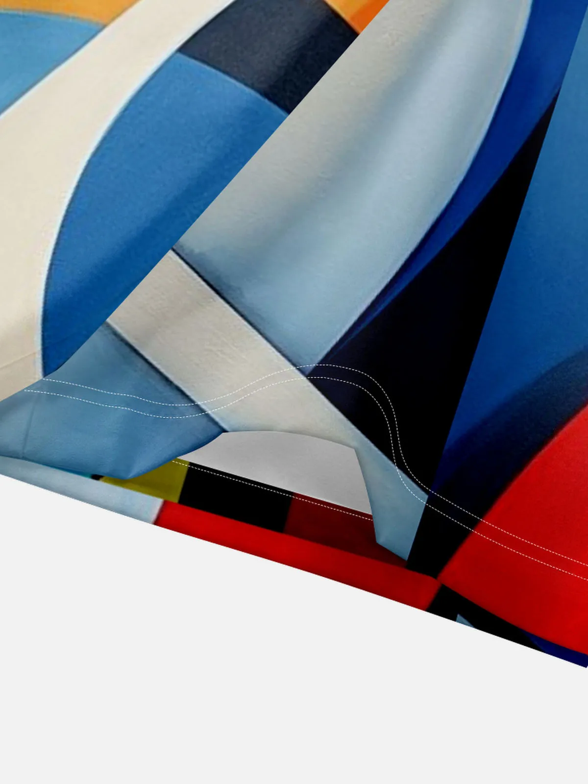 Men's Bauhaus Colorful Geometric Abstract Short Sleeve Shirt sold by Eleven Oasis product image thumbnail 3