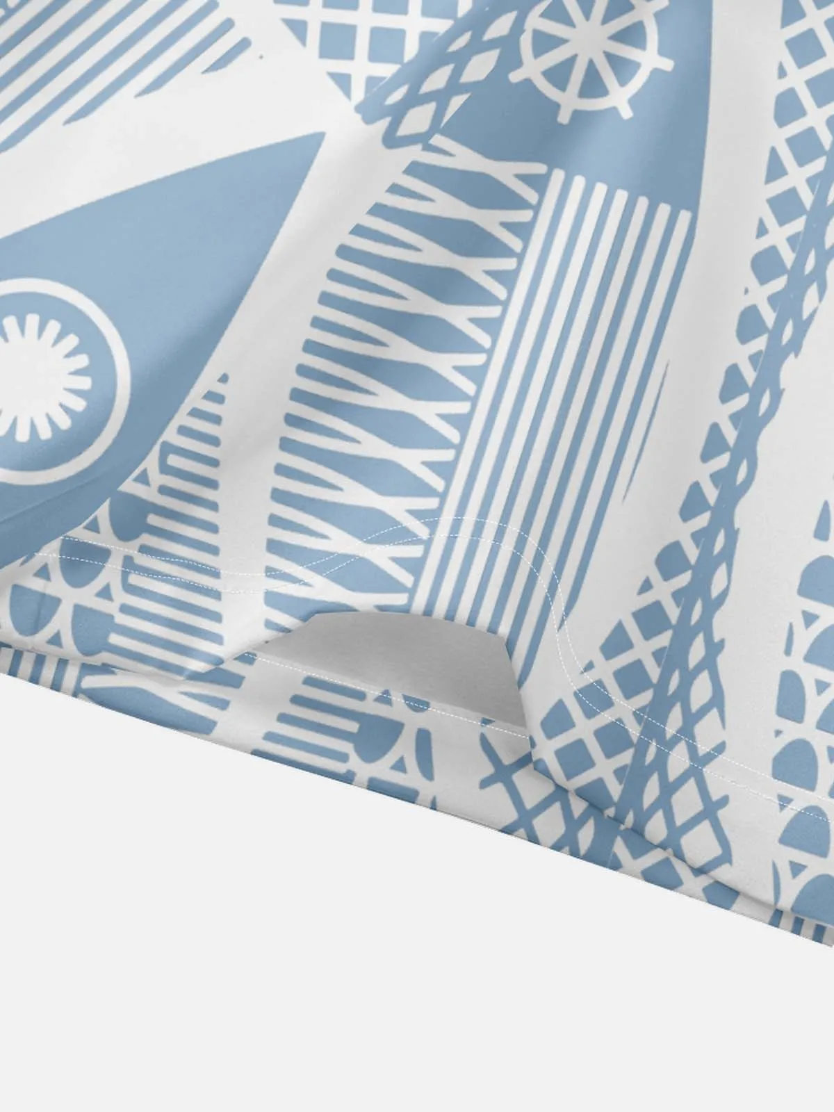 Men's Geometric Tribal Pattern Short Sleeve Shirt sold by Eleven Oasis product image thumbnail 3