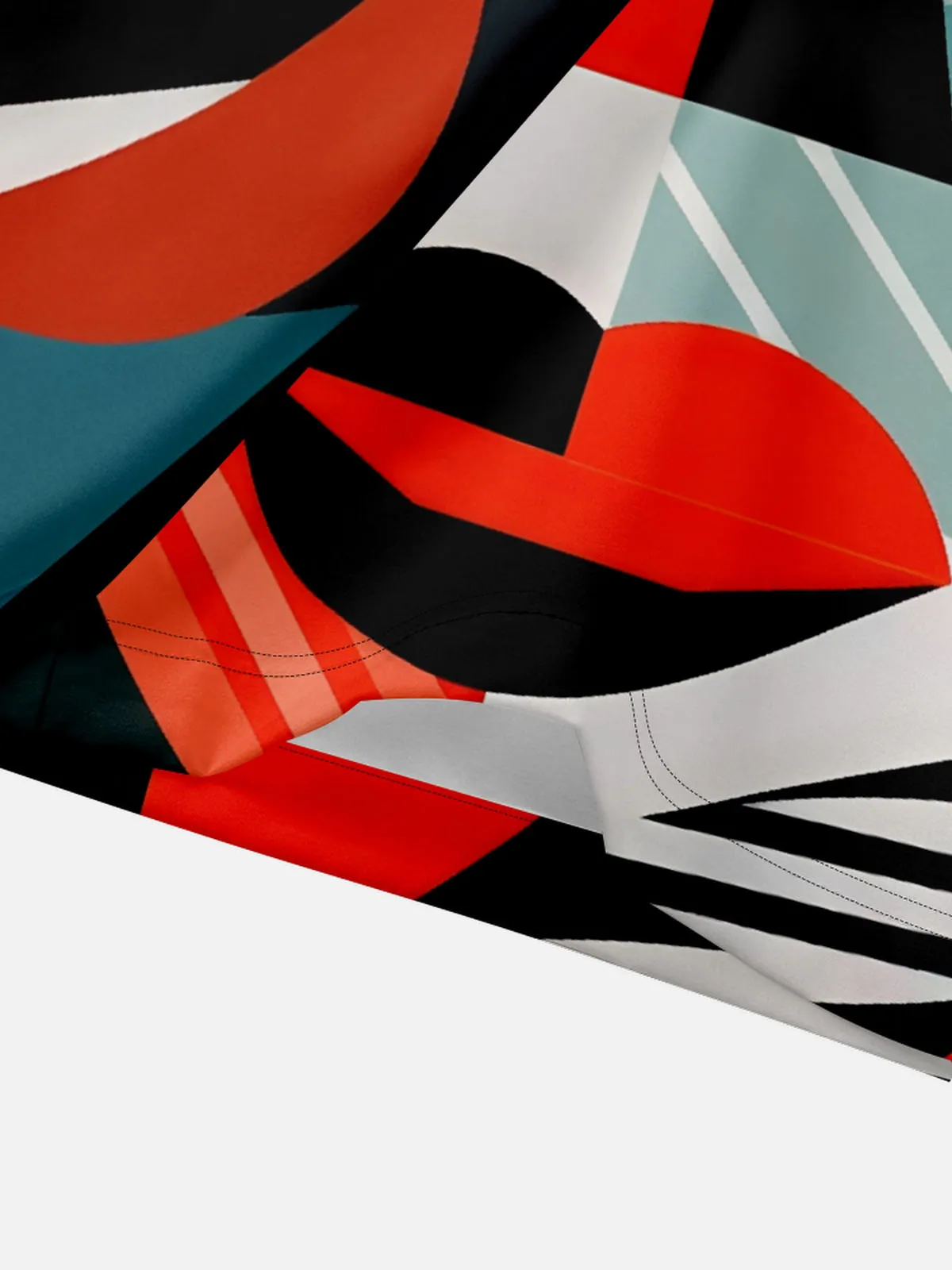 Men's Abstract Geometric Collage Short Sleeve Shirt sold by Eleven Oasis product image thumbnail 3