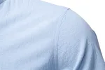Men's Cotton Linen Band Collar Short Sleeve Shirt sold by Eleven Oasis