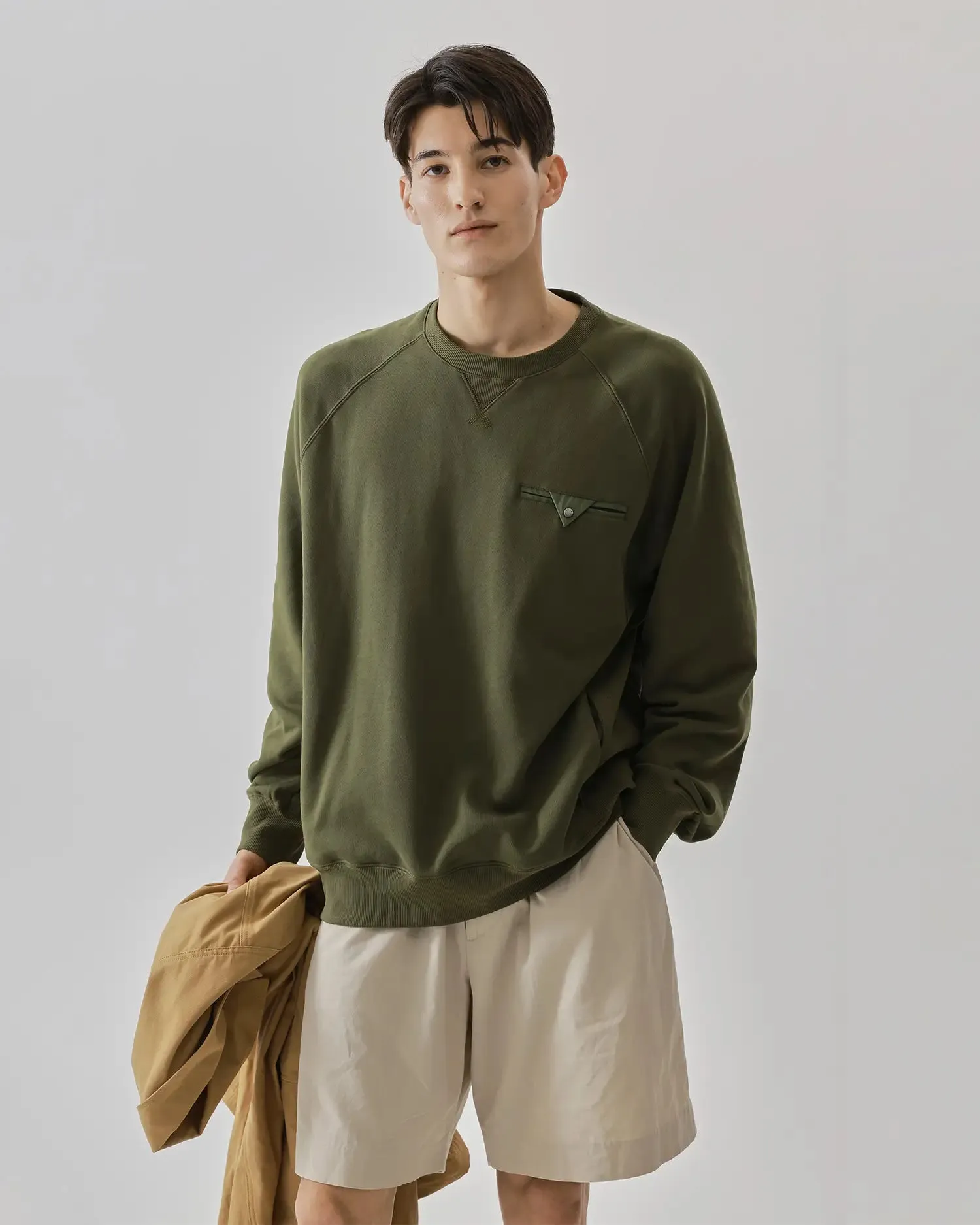 KOLAB Men's Mixed Fabric Crew Sweatshirt sold by Eleven Oasis product image thumbnail 2