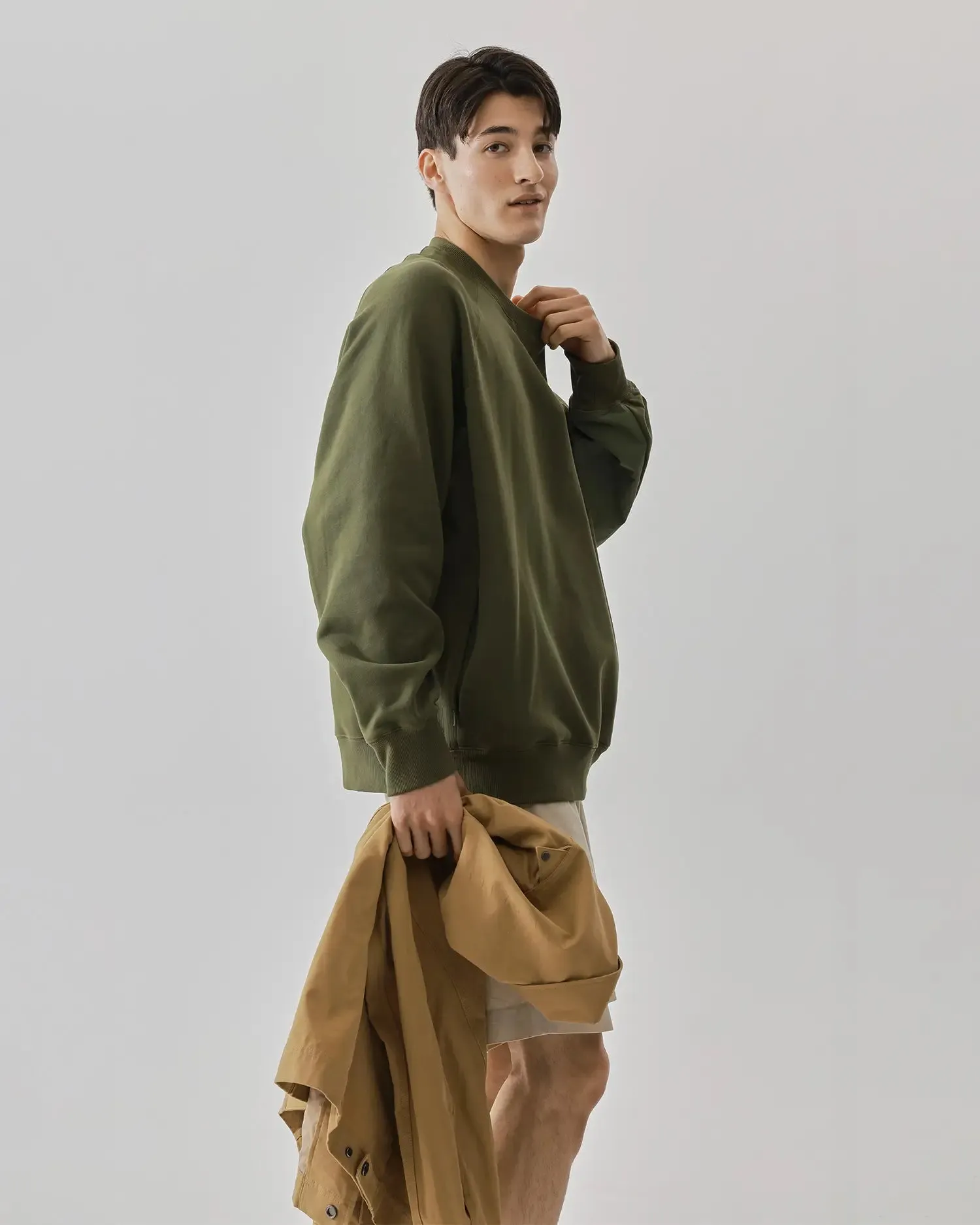 KOLAB Men's Mixed Fabric Crew Sweatshirt sold by Eleven Oasis product image thumbnail 3