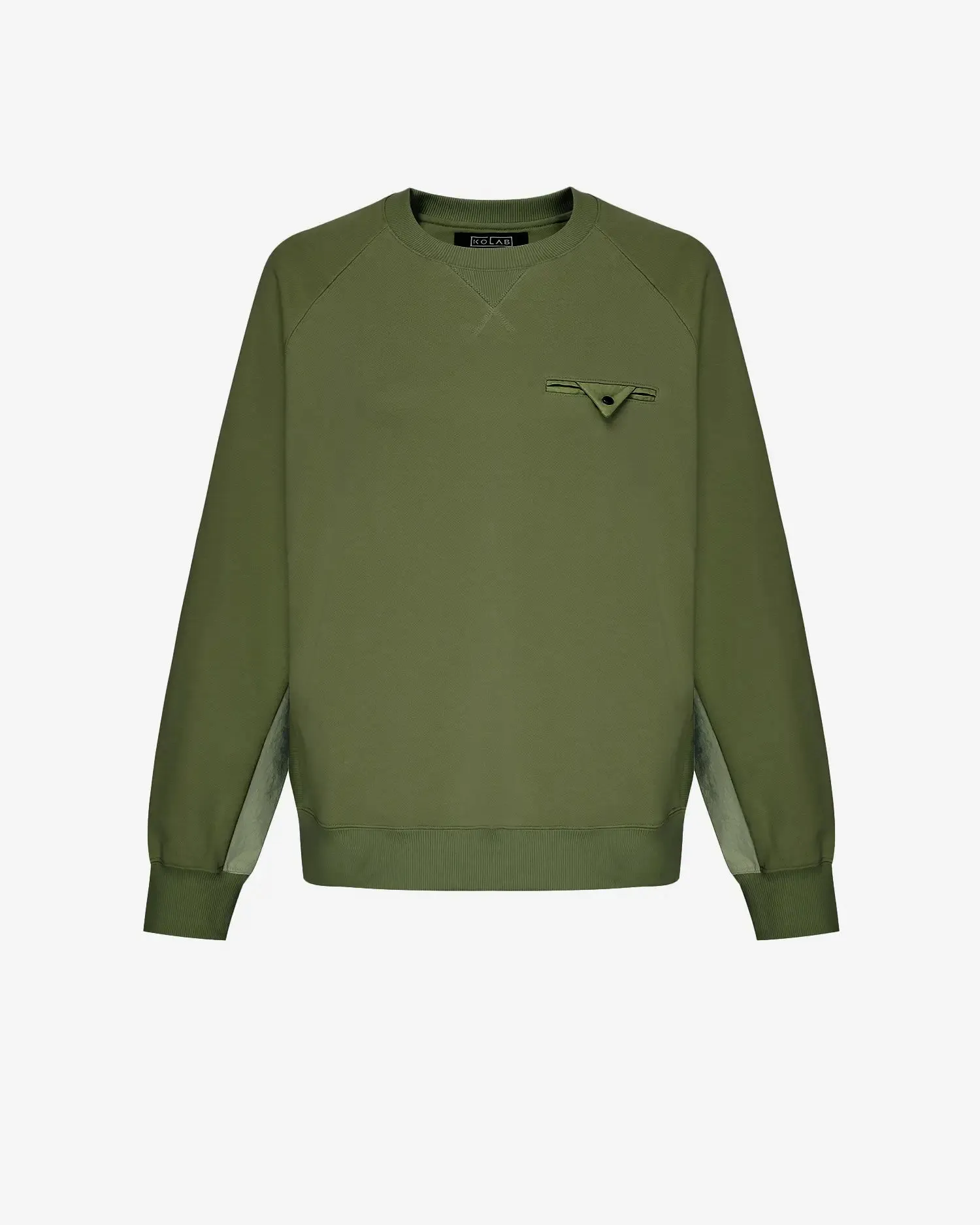 KOLAB Men's Mixed Fabric Crew Sweatshirt sold by Eleven Oasis