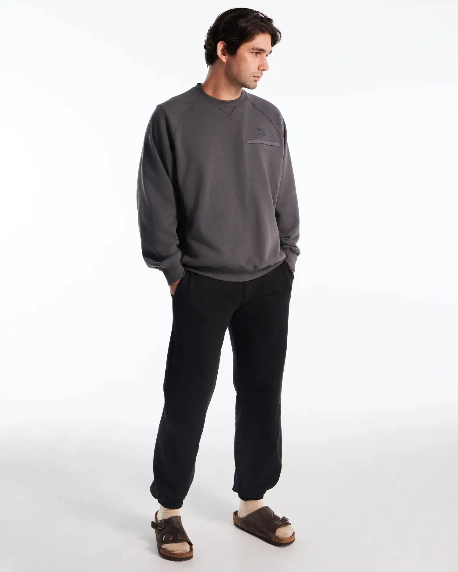 KOLAB Mixed Fabric Crew Sweatshirt sold by Eleven Oasis product image thumbnail 3
