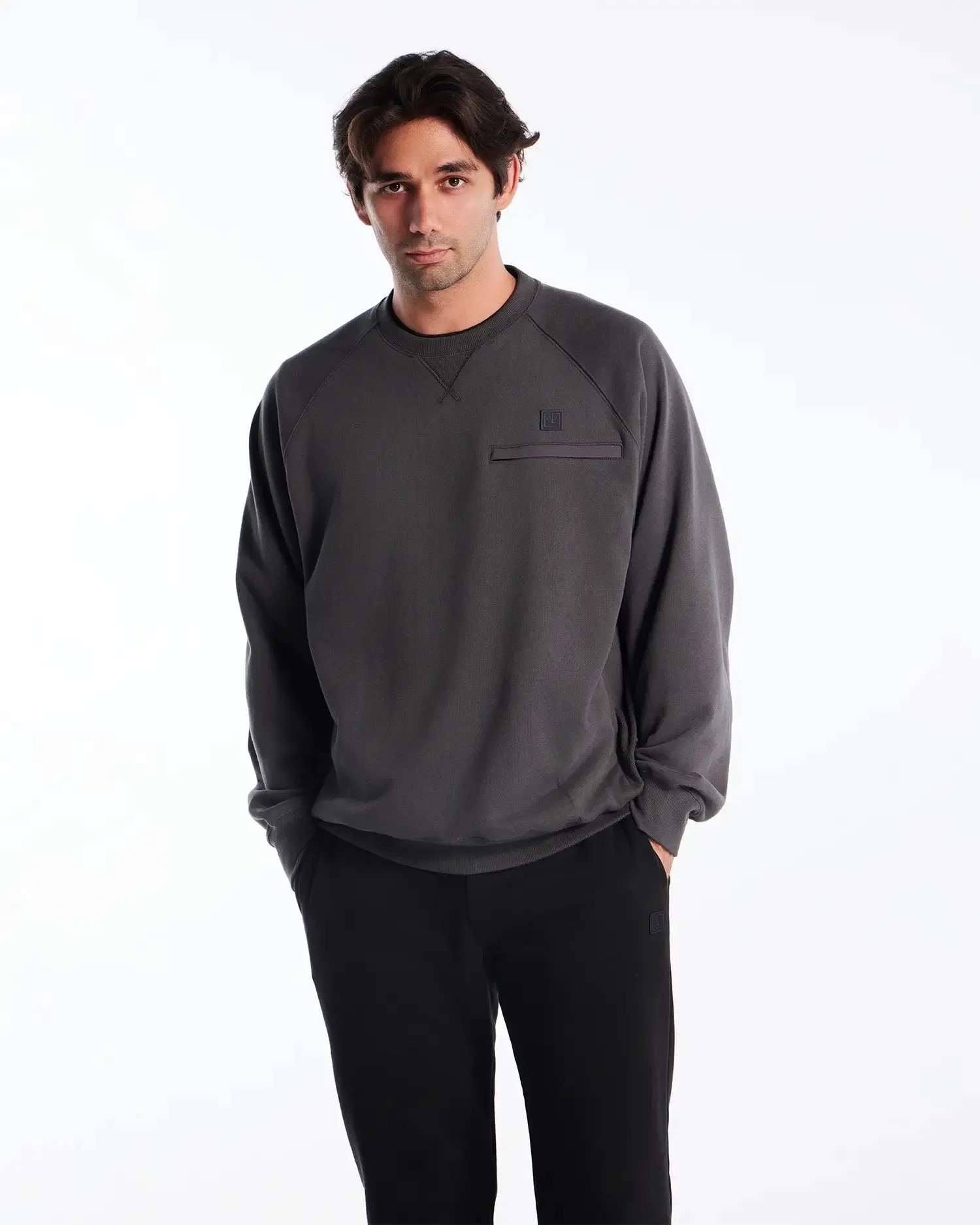 KOLAB Mixed Fabric Crew Sweatshirt sold by Eleven Oasis product image thumbnail 4