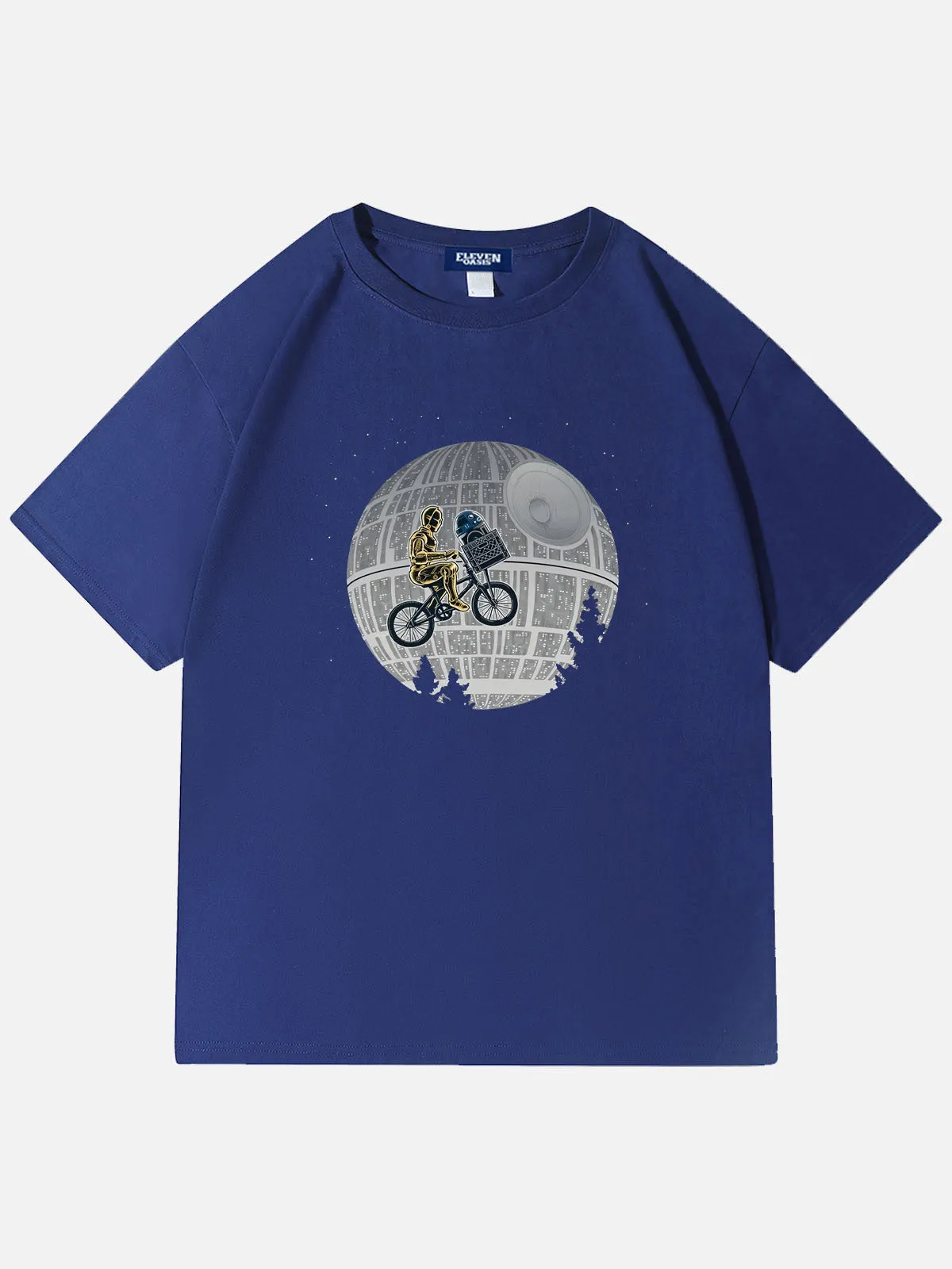 Star Wars E.T. Death Star Bicycle Parody Cotton T-Shirt sold by Eleven Oasis product image thumbnail 2