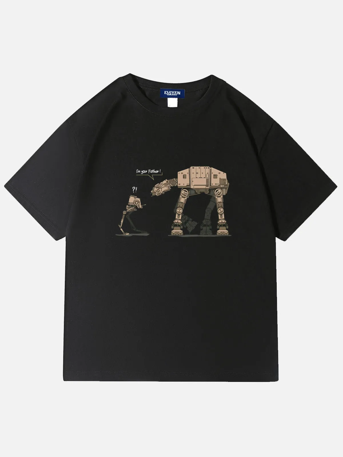 Star Wars Funny AT-AT Walker Robot Dialogue Cotton T-Shirt sold by Eleven Oasis product image thumbnail 3