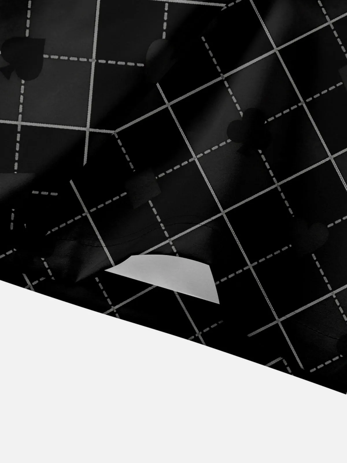 Men's Playing Cards Camp Collar Short Sleeve Shirt Diamond Cut Poker sold by Eleven Oasis product image thumbnail 3