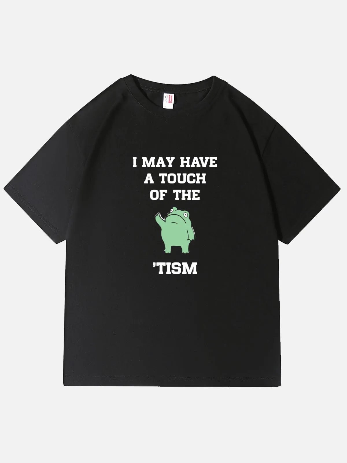 Touch of the Tism Frog Meme Cotton T-Shirt sold by Eleven Oasis