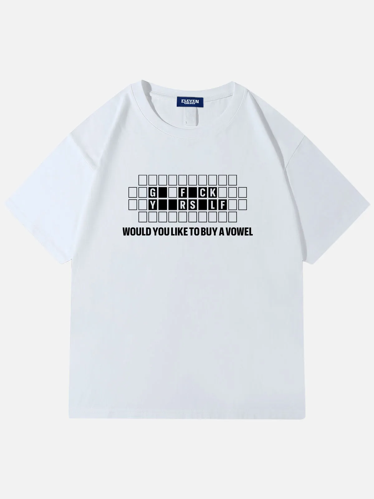 Wheel of Fortune Buy a Vowel Game Show Cotton T-Shirt sold by Eleven Oasis product image thumbnail 3