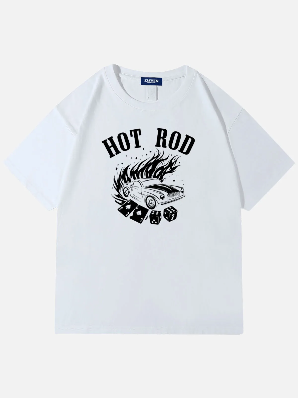 Hot Rod Torched Muscle Car Dice Cotton T-Shirt sold by Eleven Oasis product image thumbnail 3