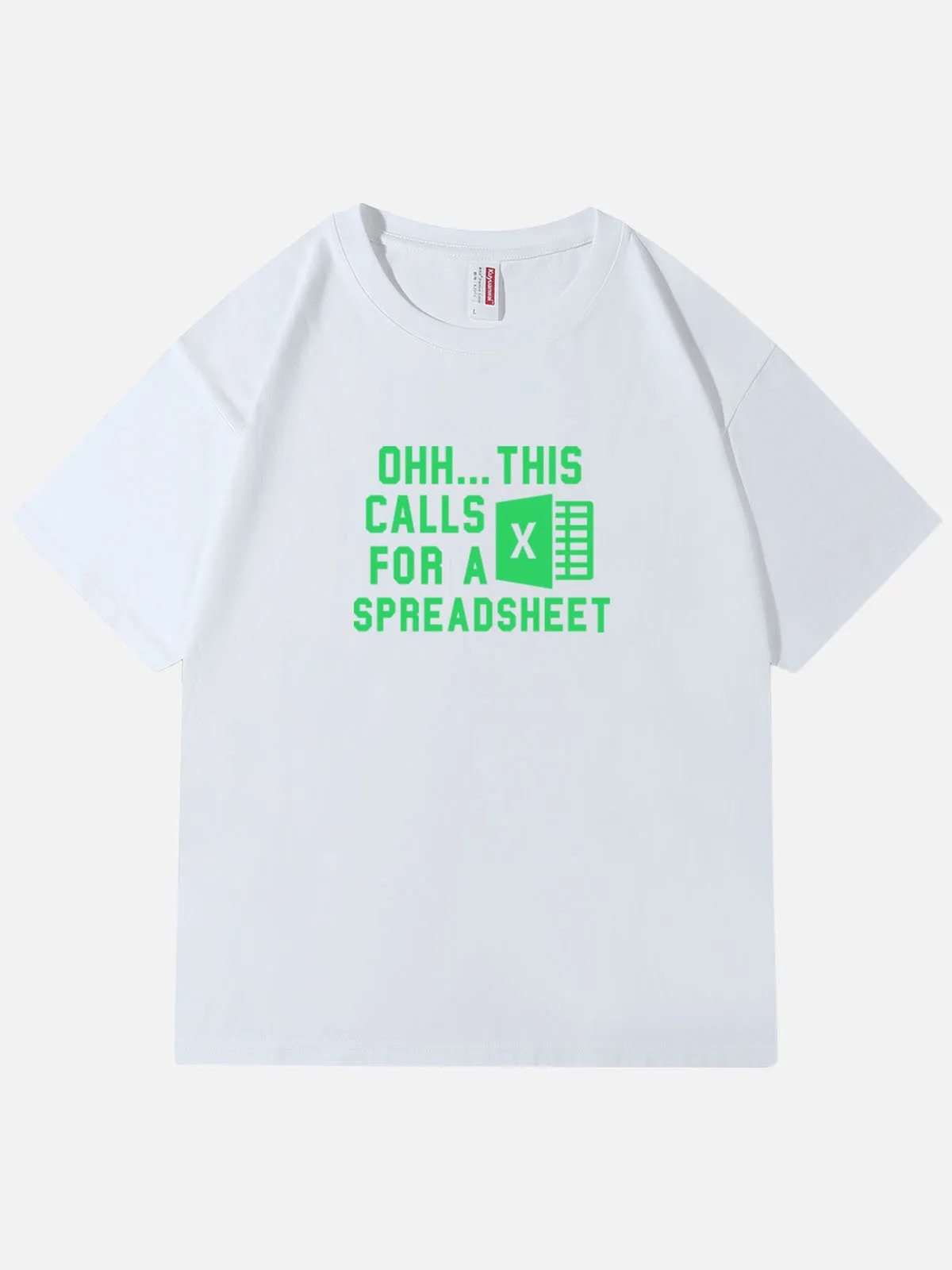 This Calls for a Spreadsheet Excel Meme Cotton T-Shirt sold by Eleven Oasis product image thumbnail 2