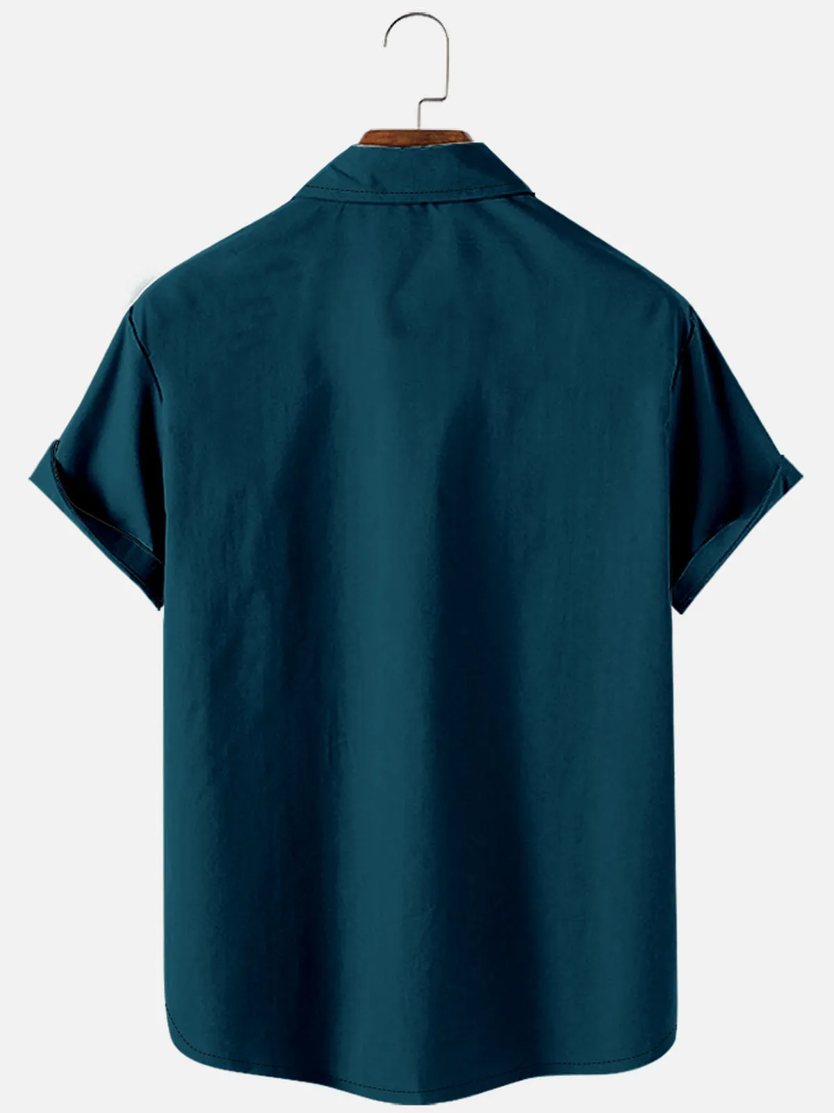 Men's Basic 50s Style Bowling Short Sleeve Shirt sold by Eleven Oasis product image thumbnail 5