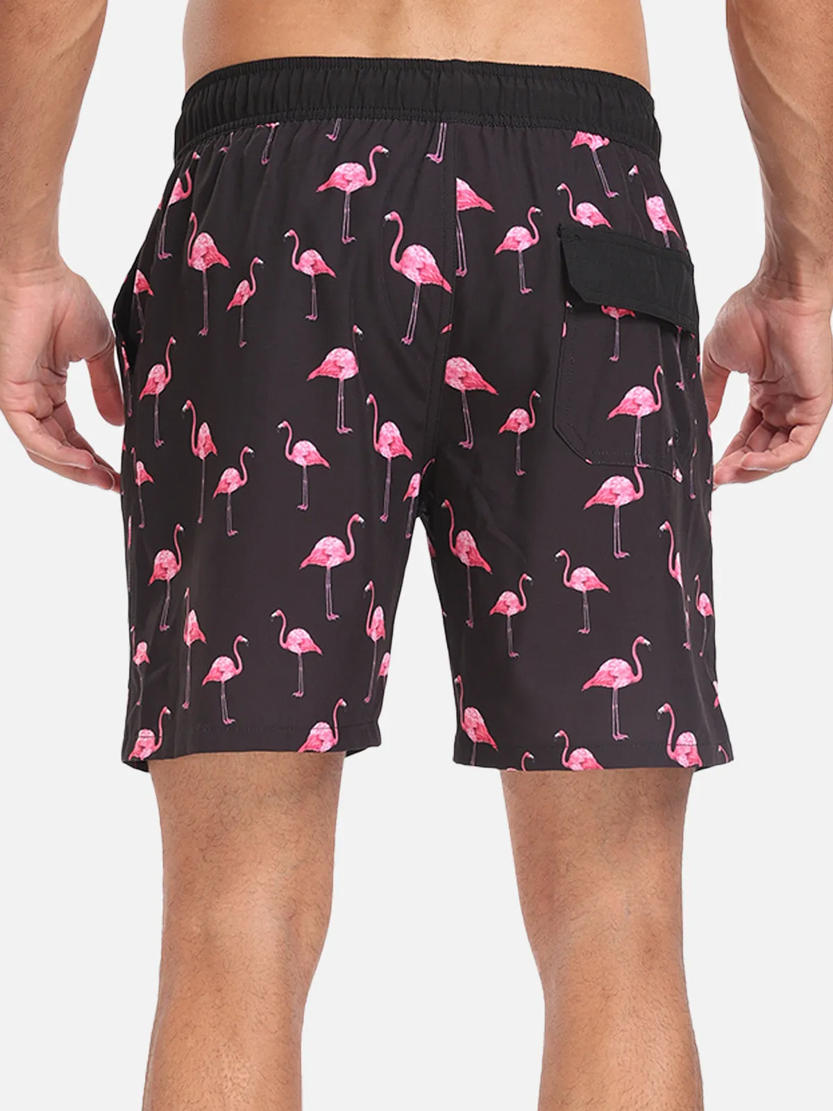 Men's Flamingo Print Swim Trunks sold by Eleven Oasis product image thumbnail 4