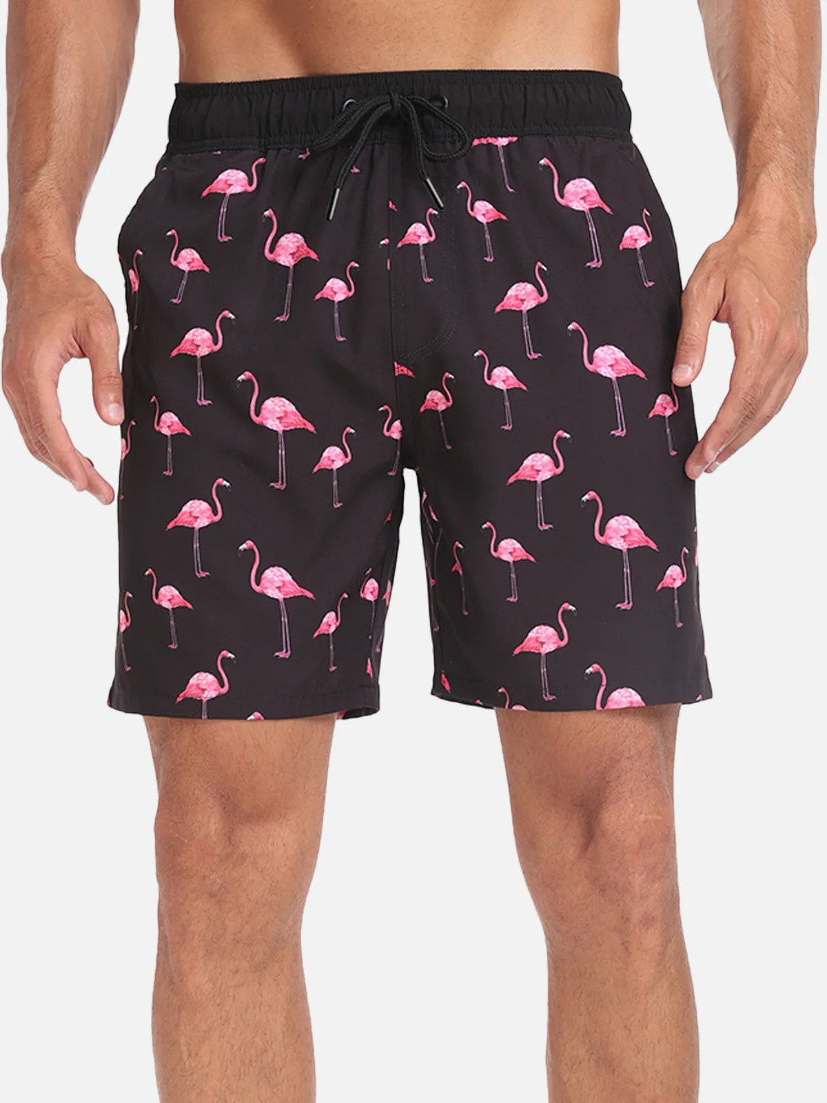 Men's Flamingo Print Swim Trunks sold by Eleven Oasis product image thumbnail 2