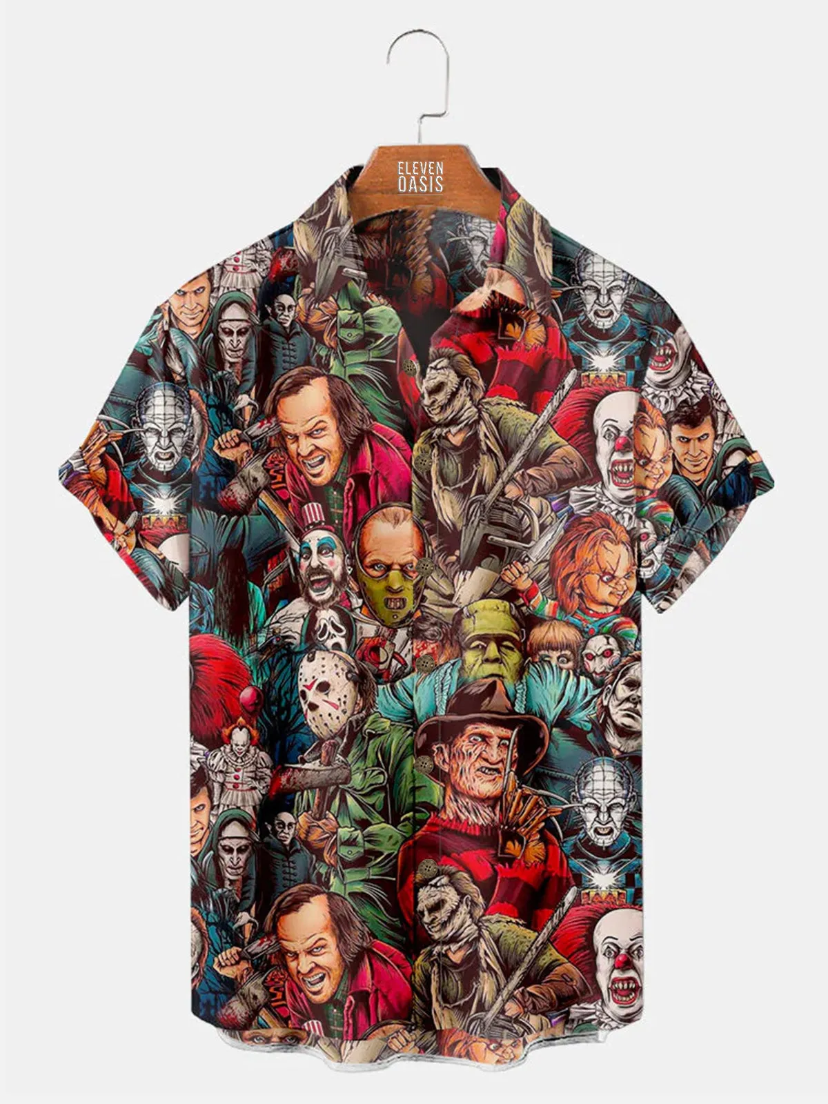 Tall Men's Horror Icons Short Sleeve Shirt sold by Eleven Oasis